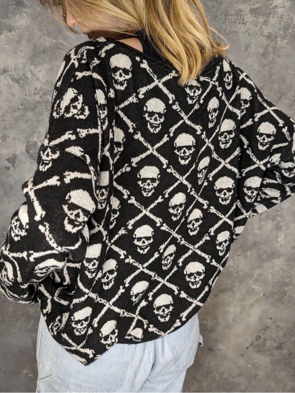 Denim & Supply by Ralph Lauren Knitted Skull And Crossbones Pattern Sweater - Picture 14 of 14